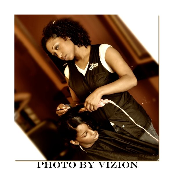 Female model photo shoot of LaKresha Nicole in Expressions Hair Salon 