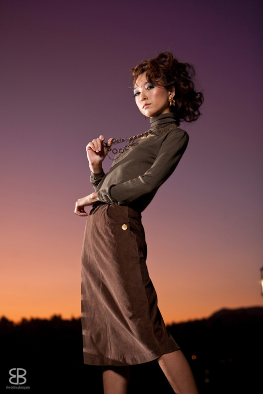 Female model photo shoot of Ba E by Efren Beltran  in Los Angeles, clothing designed by Jesara Albritton