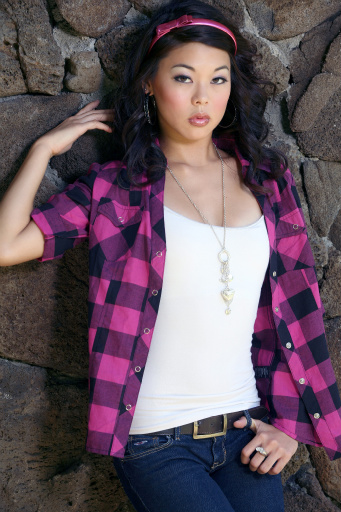 Female model photo shoot of Tayler H Inafuku by Rick Bernico, makeup by Hair and Makeup by Geri