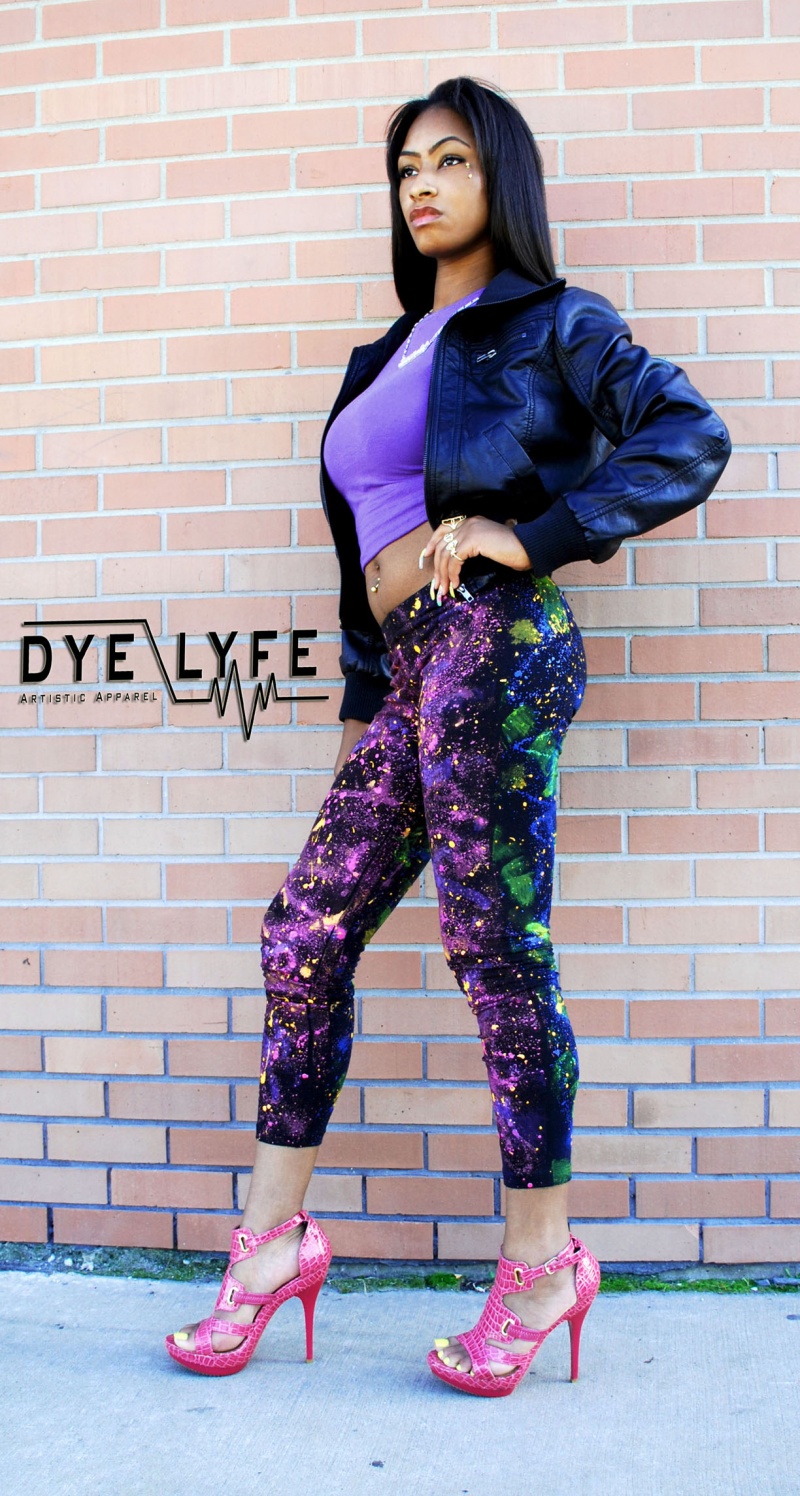 Female model photo shoot of DYE LYFE