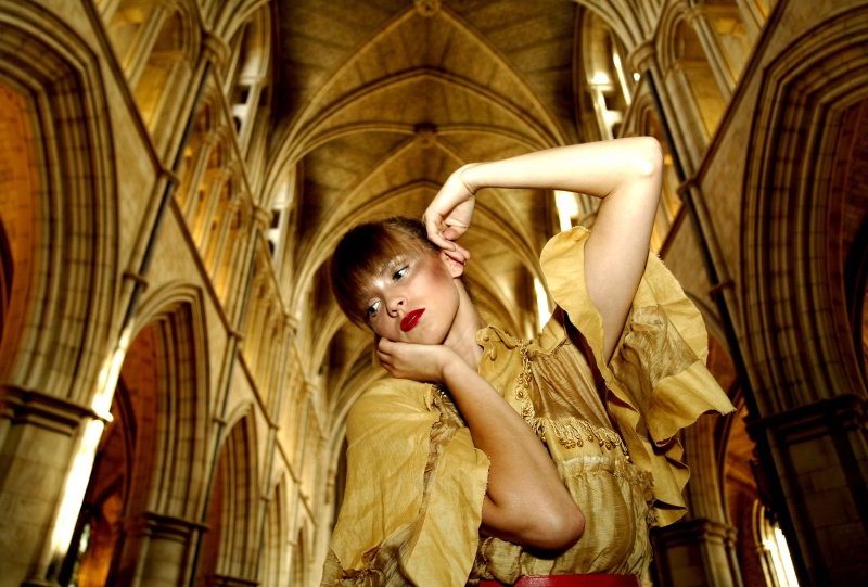 Female model photo shoot of Natalie Guest by jimmy b james in Southwark Cathedral