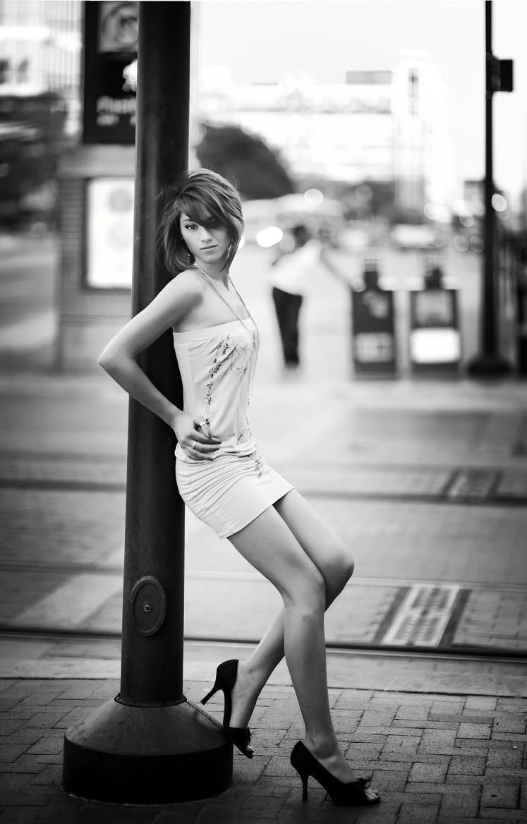 Female model photo shoot of AADup by Sergei Rodionov in Downtown Dallas