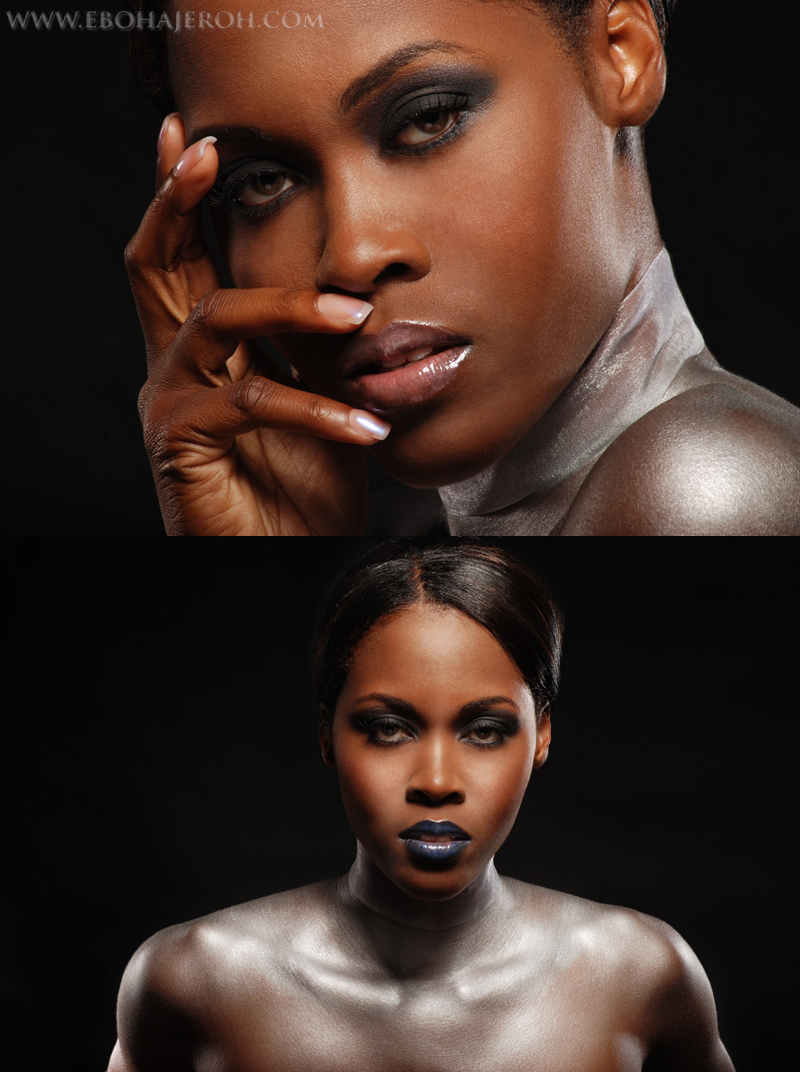 Female model photo shoot of Nikki Nakita by Eboh Ajeroh, makeup by Kim Clay GlamourEyes