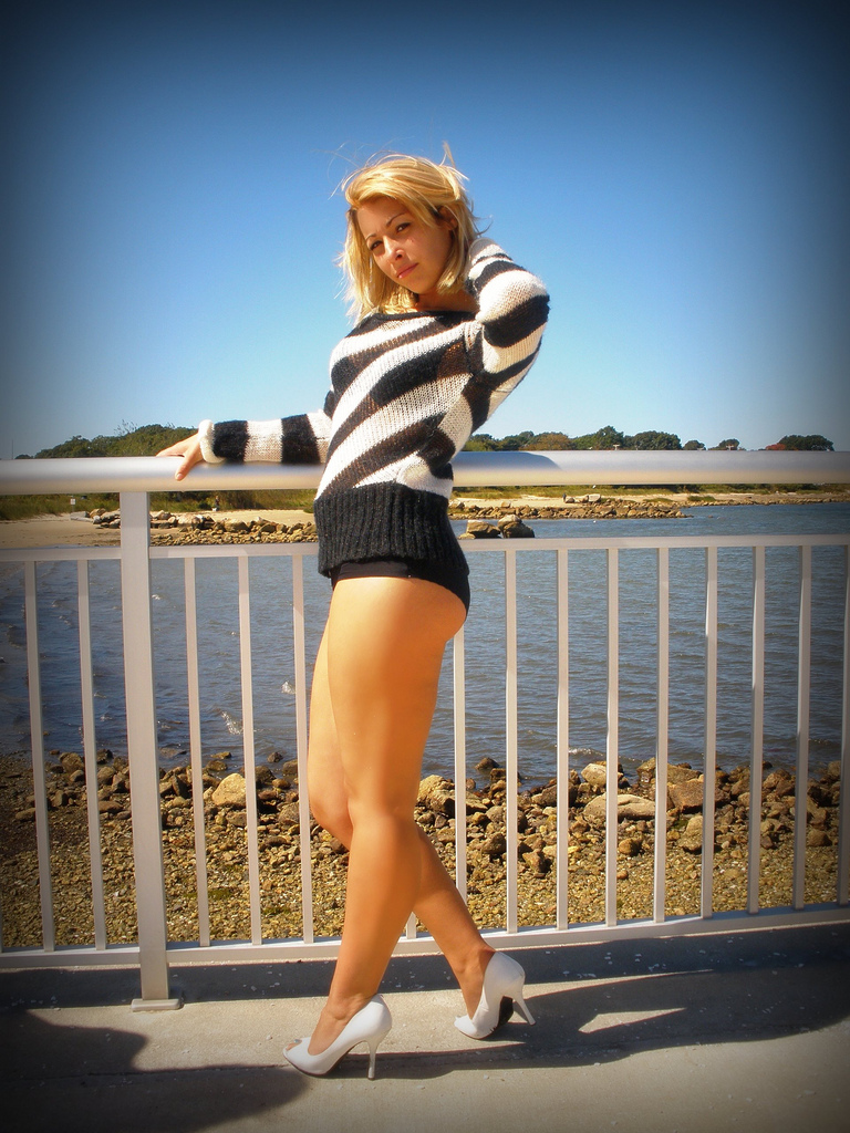 Female model photo shoot of Melissa De  in Fort Taber New Bedford , Ma