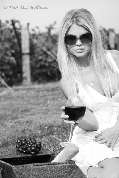 Female model photo shoot of Shutterbloom in Chrysalis vinyard, Middletown, VA
