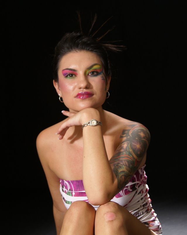Female model photo shoot of Dottie W Makeup by JVC STUDIOS LLC