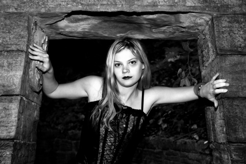 Female model photo shoot of Amo_Angelus by Gr8 Images in Sheffield General Cemetry