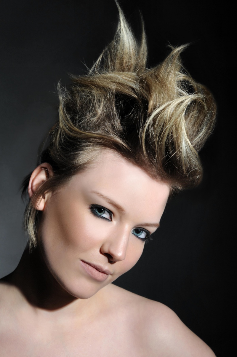 Female model photo shoot of En Vogue Retouching by Nicola Belson, makeup by BRUSH TECHNIK
