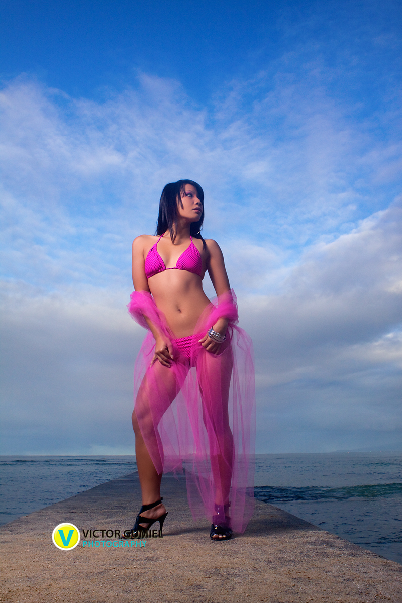 Female model photo shoot of Lea Jacinto by Photo Insieme in Waikiki Beach, makeup by Melissa Hurley