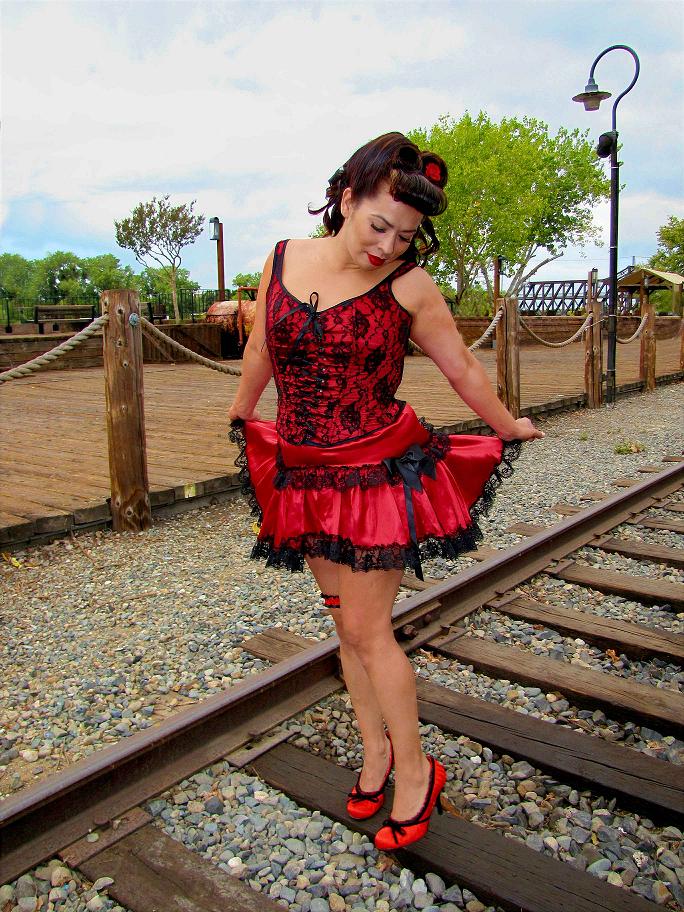 Female model photo shoot of Monica Bonilla by Muziccircle_RaeR_images in Old Sacramento Rail Road