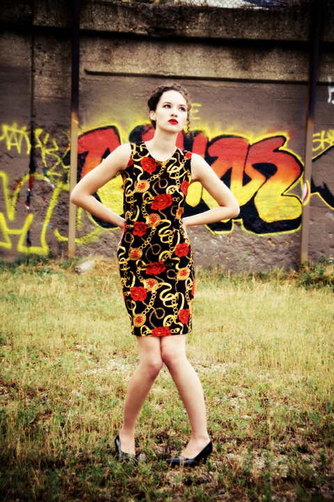 Female model photo shoot of Solace Mutski by Karen Wade, makeup by VVSMN, clothing designed by Gypsy Love Fashions