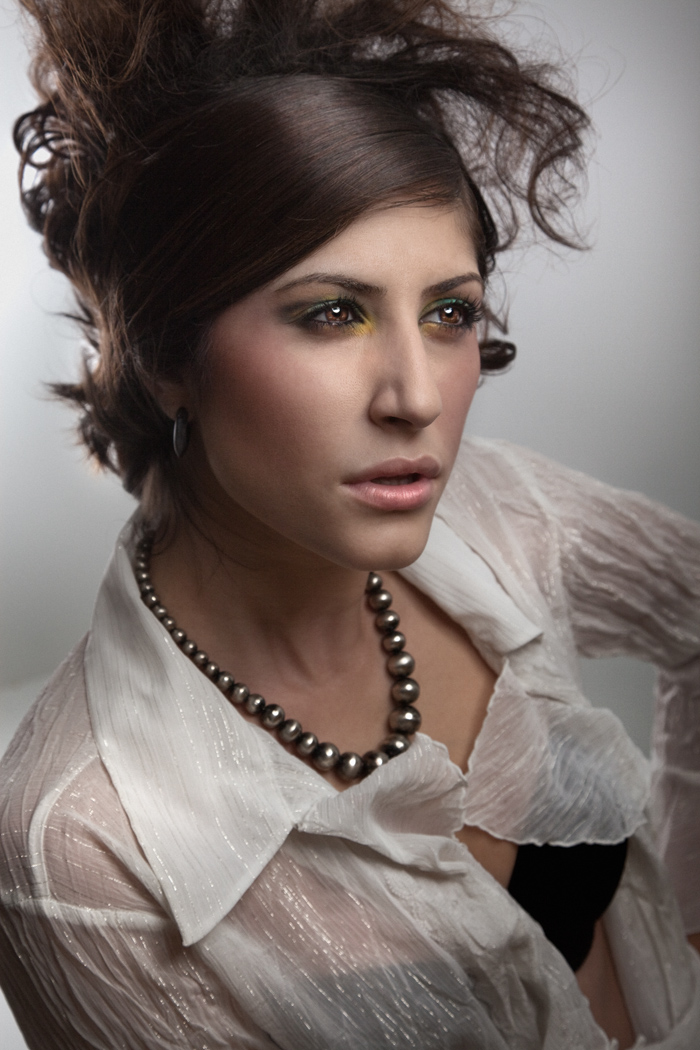 Female model photo shoot of mutany industries, hair styled by Hairsprayandcompany