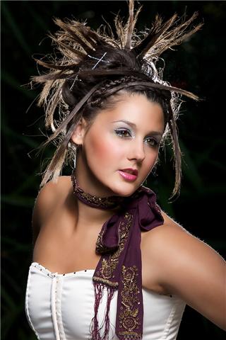 Female model photo shoot of E L Y S S E by D P P I X, hair styled by Sierra Chamberlain