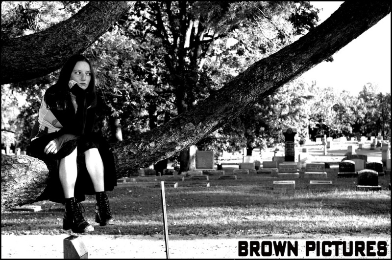 Male and Female model photo shoot of Brown PICTURES and Rapid Oxidation in Greenlawn cemetery columbus oh