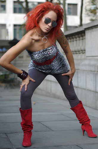 Female model photo shoot of Grayce Savage by Samsel Photography in NYC Bryant Park
