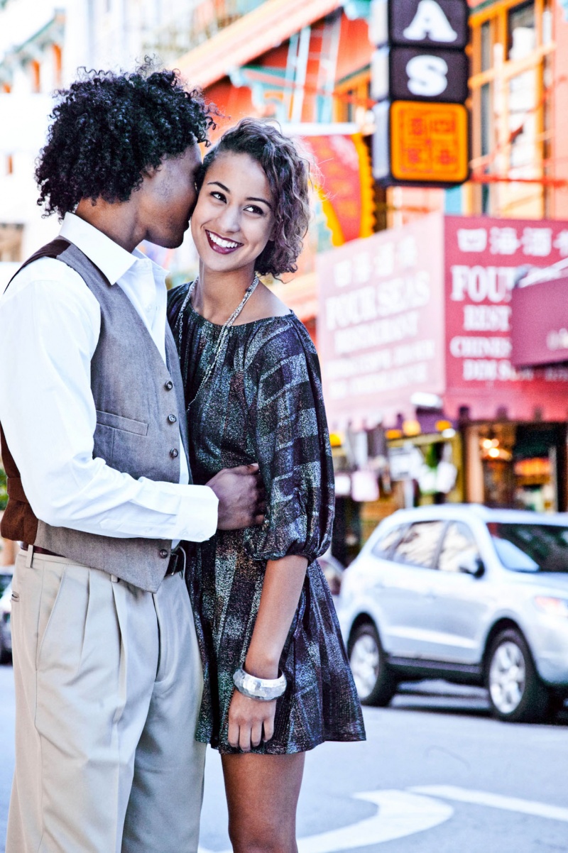 Female and Male model photo shoot of Nicole Hardwick and LyndonPeters by T h e L u m i n o u s in china town SF