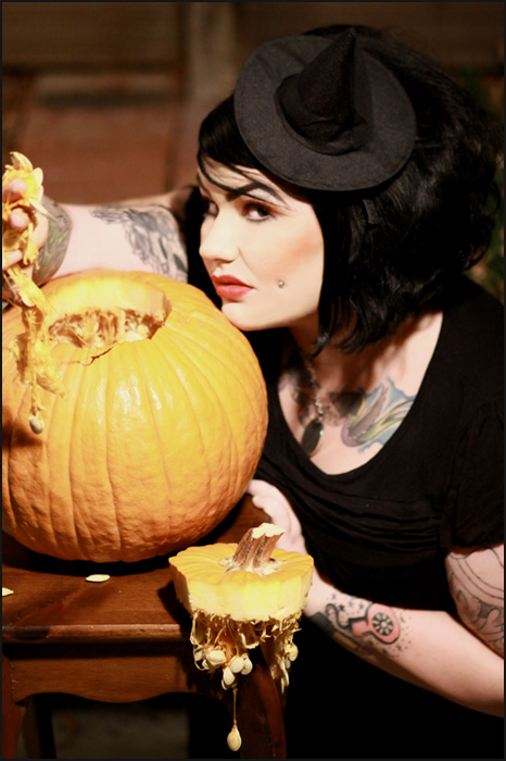 Female model photo shoot of Beehive Harlot by alexia nervosa in San Leandro, Ca, makeup by Kitchen Beautician