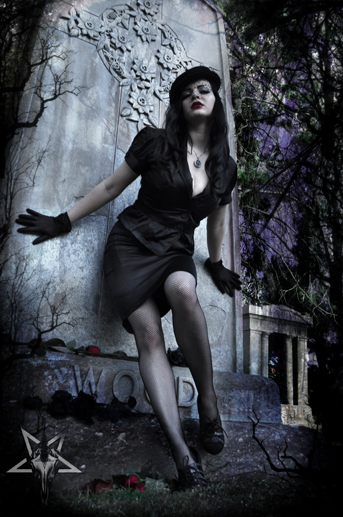 0 and Female model photo shoot of DarkUnicornPhotography and Katayna Grimm in Cemetery in Phoenix, AZ