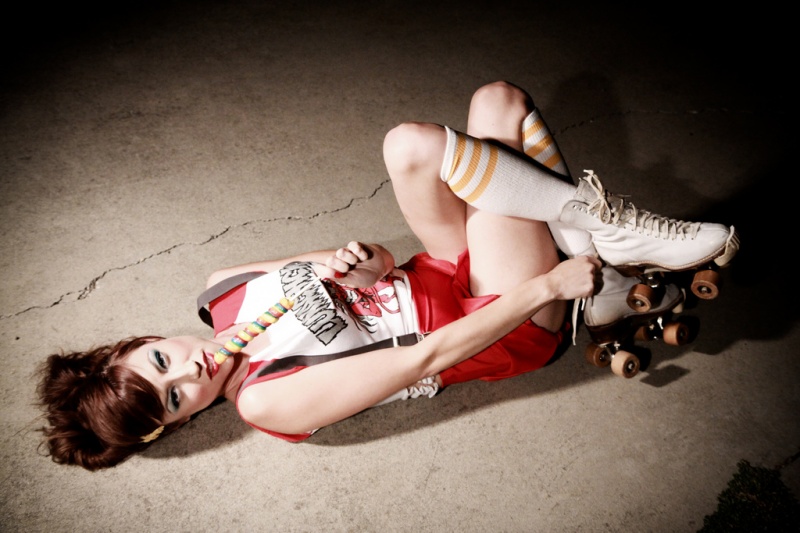 Female model photo shoot of Dani Rock by alexia nervosa, makeup by Kitchen Beautician