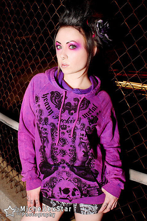 Female model photo shoot of Metal Couture and Megan Massacre in LA