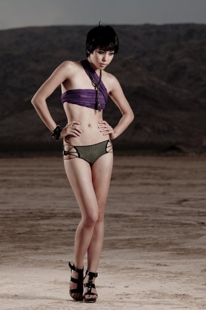 Female model photo shoot of Earth Angel Swimwear