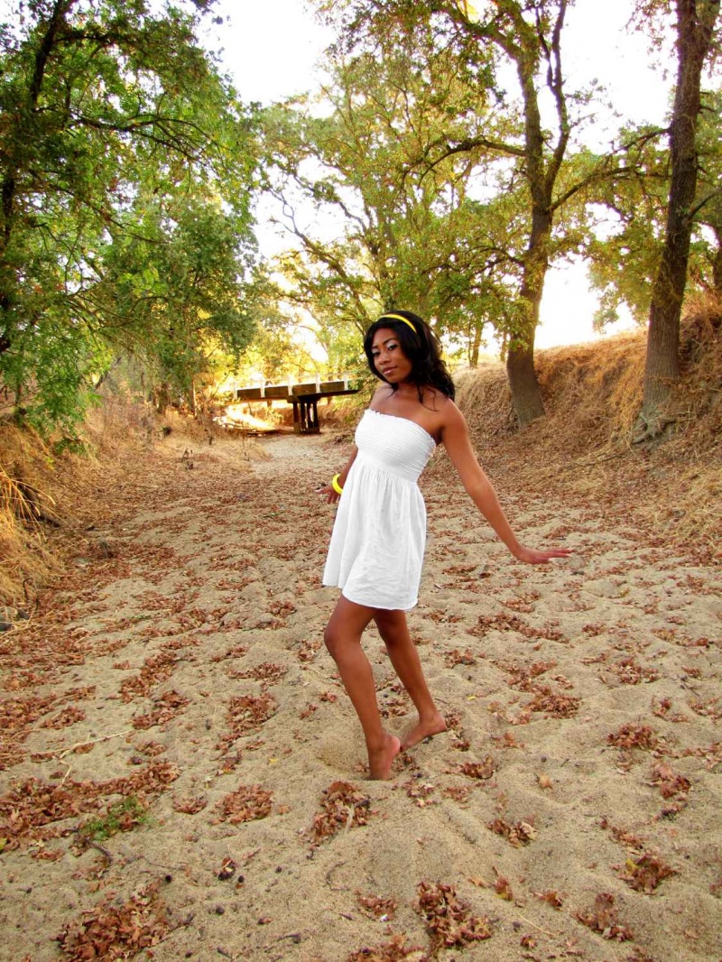 Male and Female model photo shoot of Muziccircle_RaeR_images and SHAMEKAJACKSON in A dried up creek in Rio Linda Ca