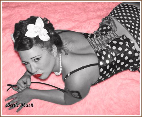 Female model photo shoot of Bettie Flask in The Flask House