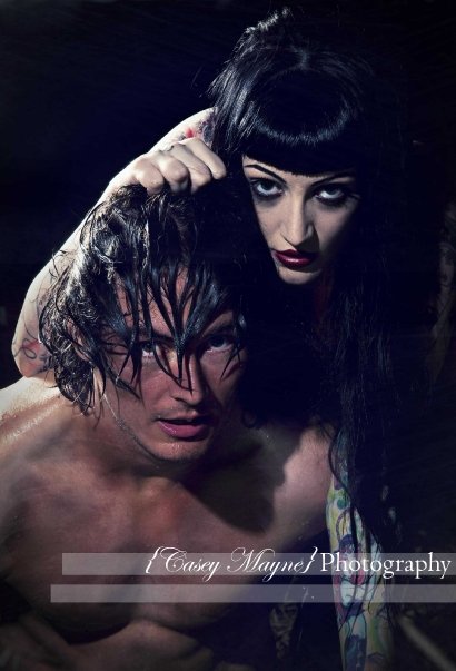 Male and Female model photo shoot of Joshua Patterson and India Rose by Casey Mayne
