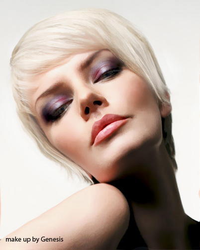 Female model photo shoot of Make up by Genesis