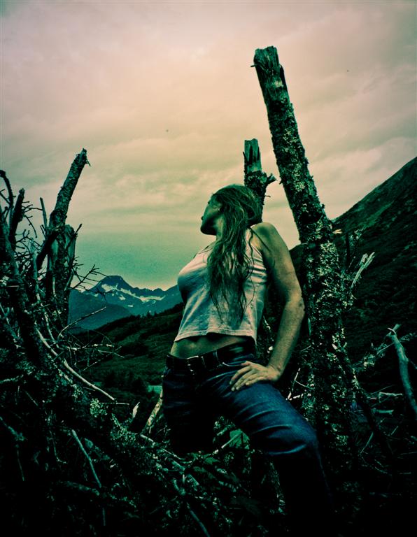 Female model photo shoot of Alaskan Aries