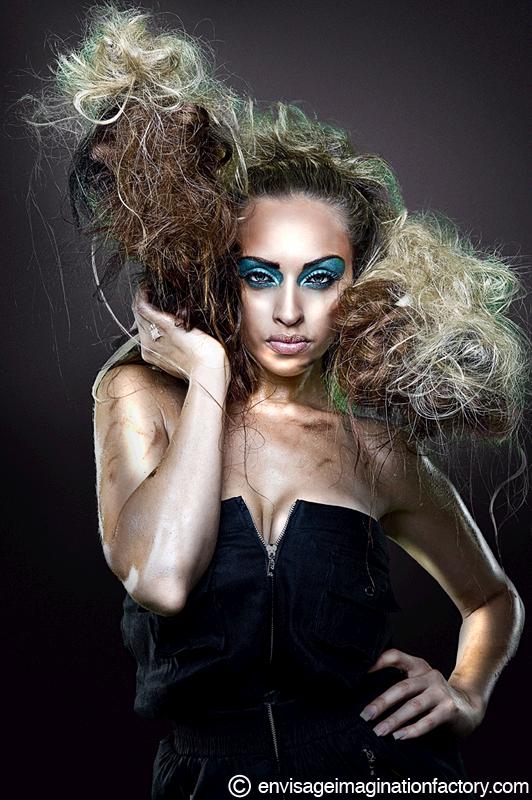 Female model photo shoot of MONIQUE ZAFARANA by Envisage Imagination Factory, hair styled by Kirstyn Yanniello