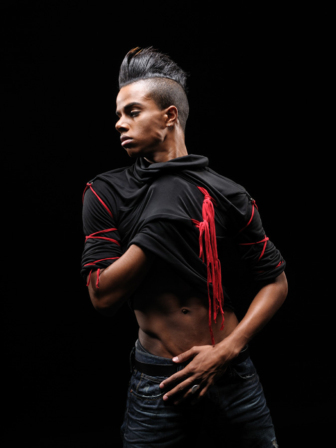 Male model photo shoot of Sheldon Dixon by X-processed FW, clothing designed by Annamorphcollection