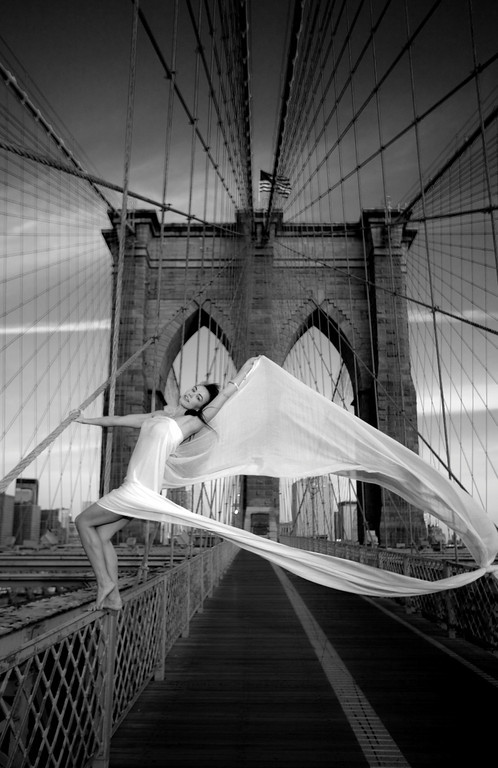 Male and Female model photo shoot of Darryl Nitke and Alenka_Russian in Brooklyn Bridge, NY