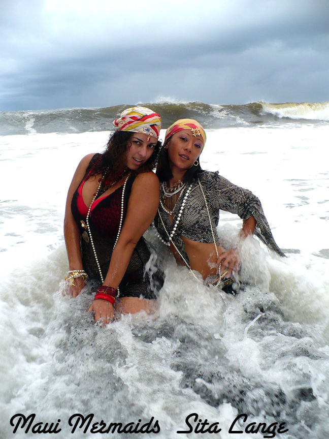 Female model photo shoot of Hawaiian Mermaids in Beach by the house