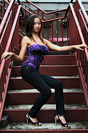 Female model photo shoot of Stephanie Xiong by AkiPhotography