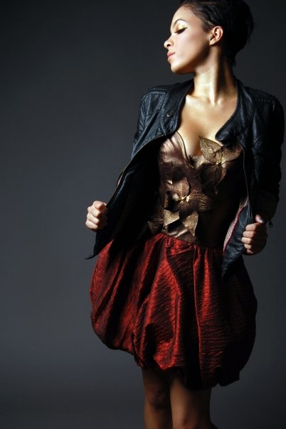 Female model photo shoot of Ali  McDonald, clothing designed by Becky MacKinnon