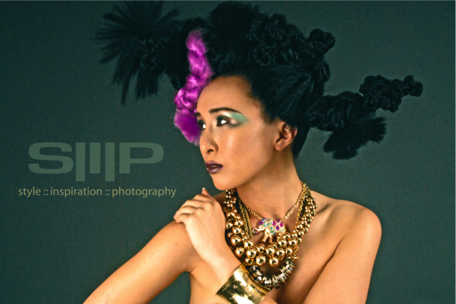 Female model photo shoot of SIP Creative and fashionomad by BRYON MALIK PHOTOGRAPHY in B|M STUDIO (Oakland, Ca), hair styled by JAYMZ MAREZ, clothing designed by ChaseLoveleaf MUA