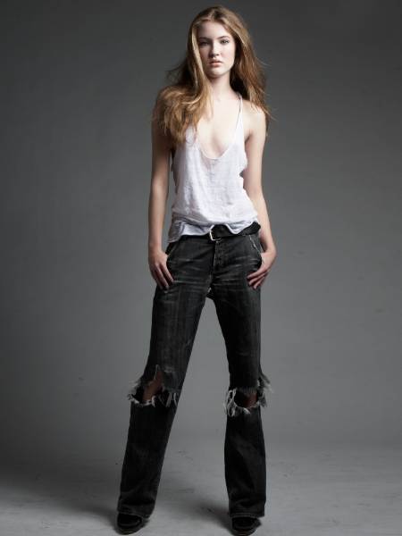 Female model photo shoot of Caroline Montgomery in Seth Sabal's Studio in downtown New York