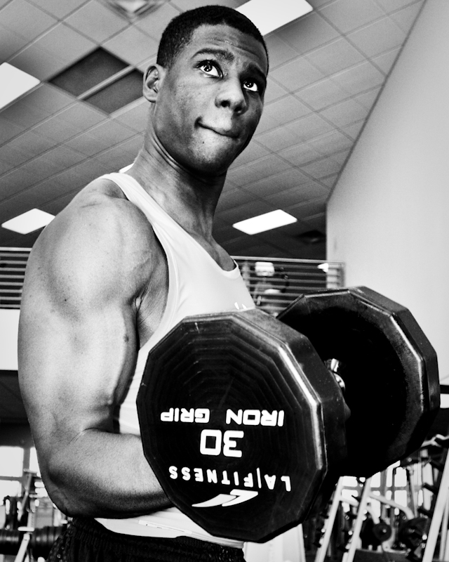 Male model photo shoot of Model Antwan in LA Fitness Highland Village, Tx