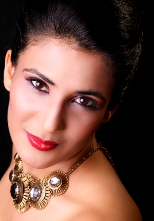 Female model photo shoot of Mahnoor Makeup Artist