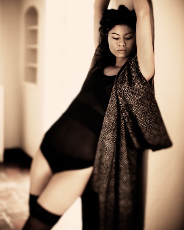Female model photo shoot of sarah van raden styling