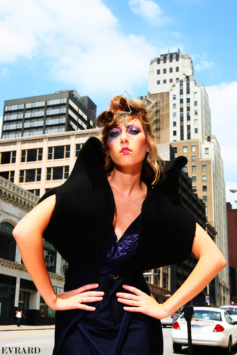 Female model photo shoot of Carolina M Rodriguez by JEFF EVRARDphotography in downtown Kansas City