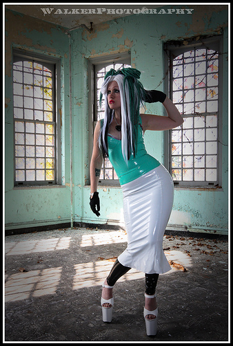 Male and Female model photo shoot of WalkerPhotography and Christina Therese in Abandoned Asylum