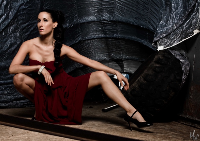 Female model photo shoot of Vanessa van Helden by Miguel Folch in Marana, AZ, clothing designed by yu yu shiratori