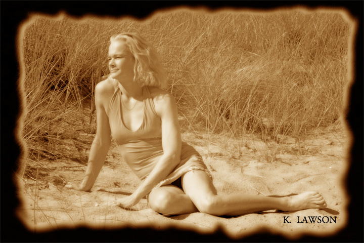 Female model photo shoot of Sam Dayon in cape cod