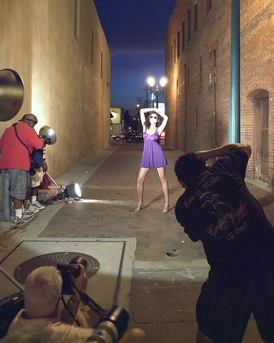 Male and Female model photo shoot of Noel Castillo and iluore in Alley