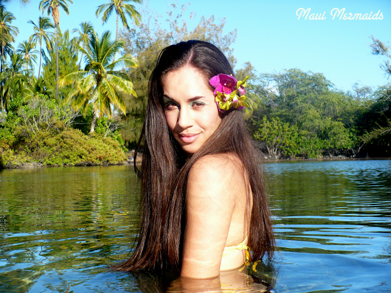 Female model photo shoot of Hawaiian Mermaids and A U R O R A in Kiholo in Kona