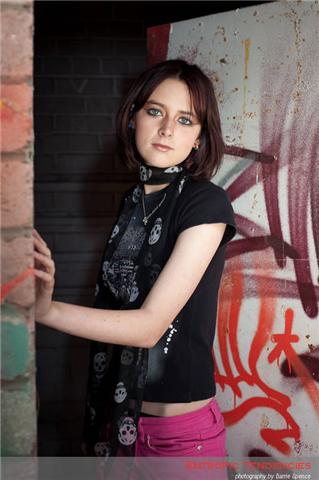 Female model photo shoot of Stephanie_Synthetic in pumpherston brick works