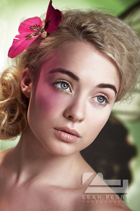 Female model photo shoot of Leah Perry, makeup by Keya