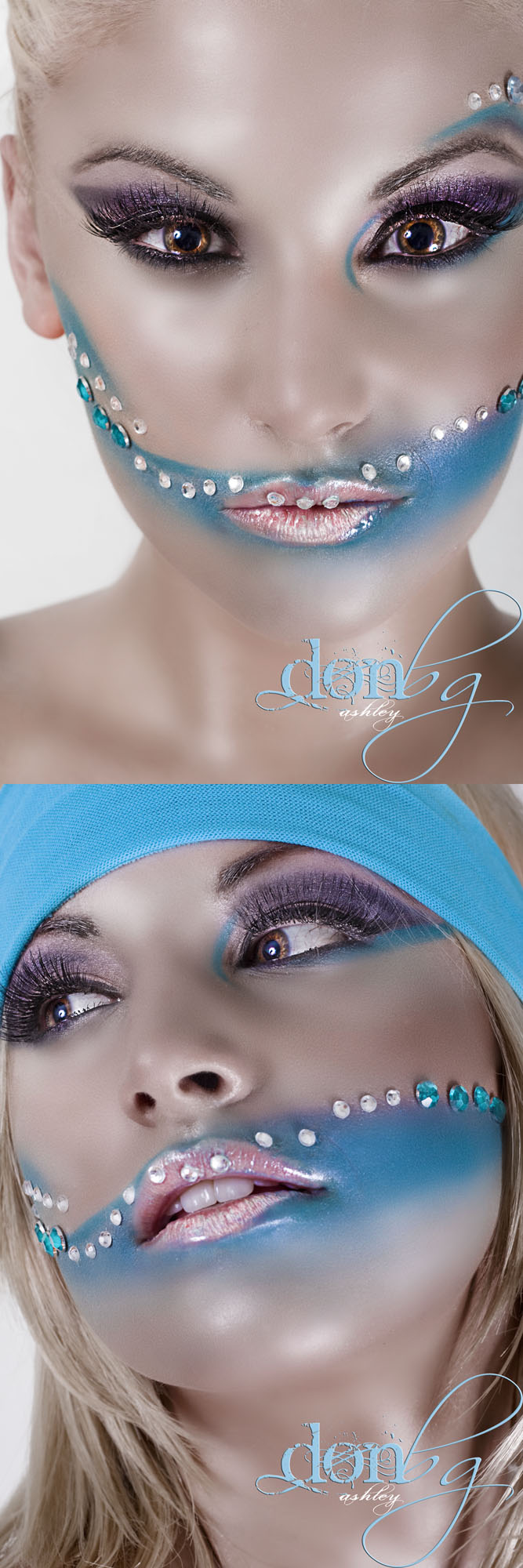 Female model photo shoot of MAKEUP by SARA D and Ashley Alexiss by DONBG in 3030 studio LA